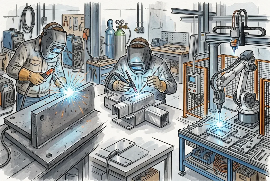 Kaynaklı imalatta kullanılan elektrot, TIG ve lazer kaynak yöntemleri